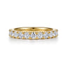 14K Yellow Gold Diamond Wedding Band - 0.8 ct