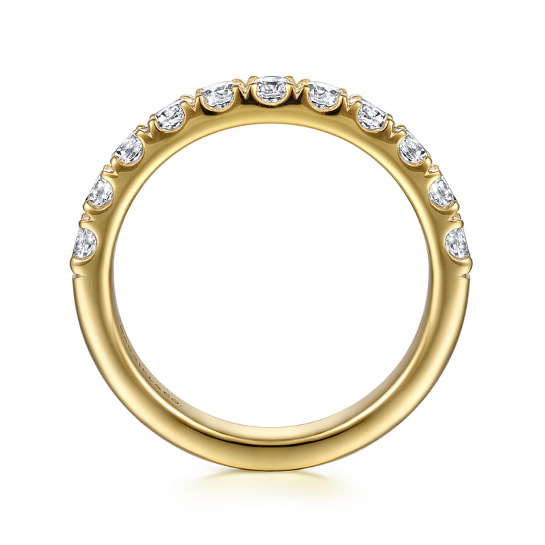 14K Yellow Gold Diamond Wedding Band - 0.8 ct - Shot 2