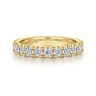 14K Yellow Gold Diamond Wedding Band - 0.8 ct
