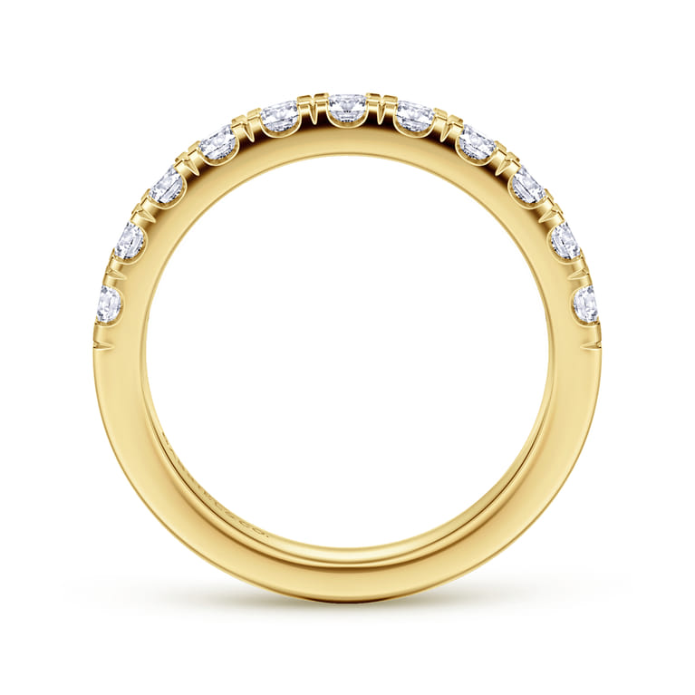 14K Yellow Gold Diamond Wedding Band - 0.8 ct - Shot 2