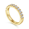 14K Yellow Gold Diamond Wedding Band - 0.8 ct