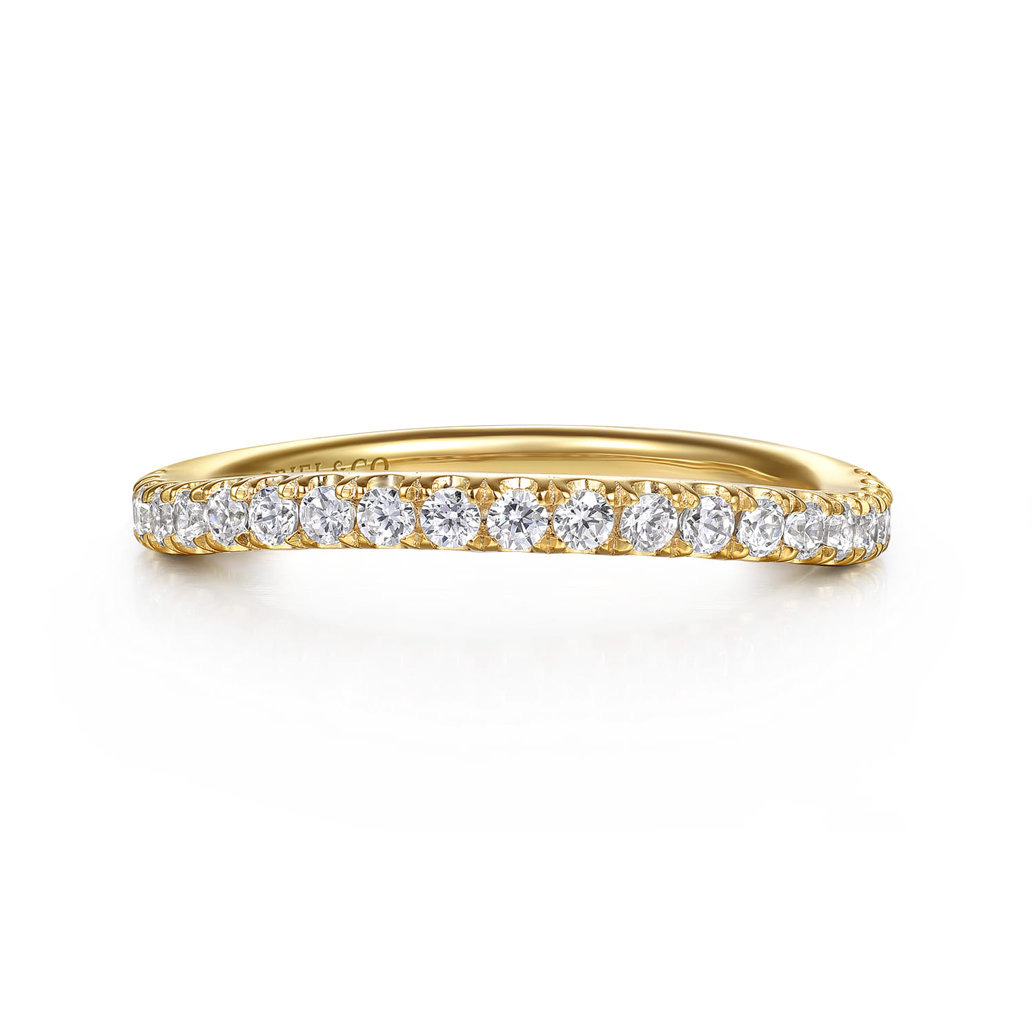 14K Yellow Gold Diamond Wedding Band - 0.4 ct - Shot 1