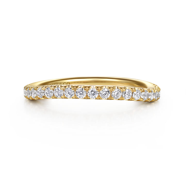 14K Yellow Gold Diamond Wedding Band - 0.4 ct - Shot 1
