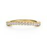 14K Yellow Gold Diamond Wedding Band - 0.4 ct