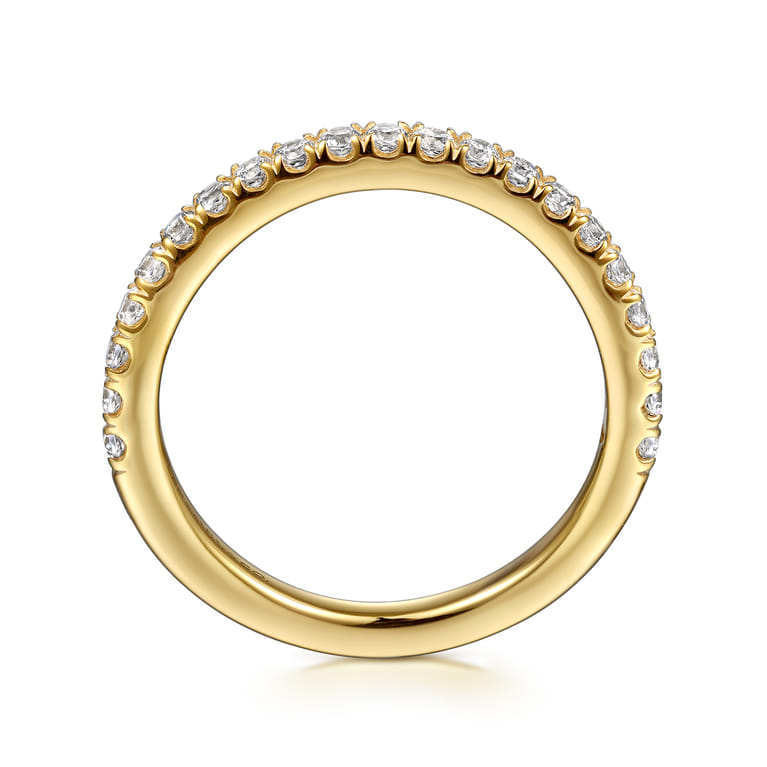 14K Yellow Gold Diamond Wedding Band - 0.4 ct - Shot 2
