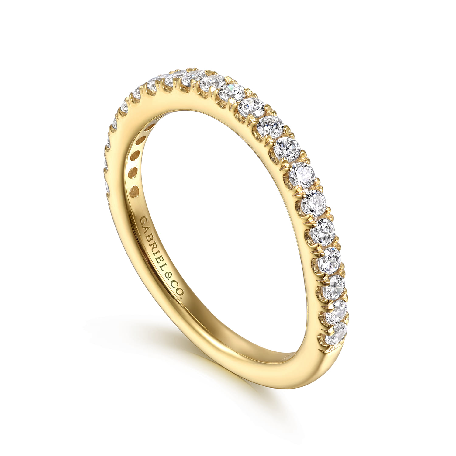 14K Yellow Gold Diamond Wedding Band - 0.4 ct - Shot 3