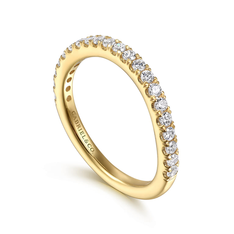 14K Yellow Gold Diamond Wedding Band - 0.4 ct - Shot 3