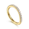 14K Yellow Gold Diamond Wedding Band - 0.4 ct