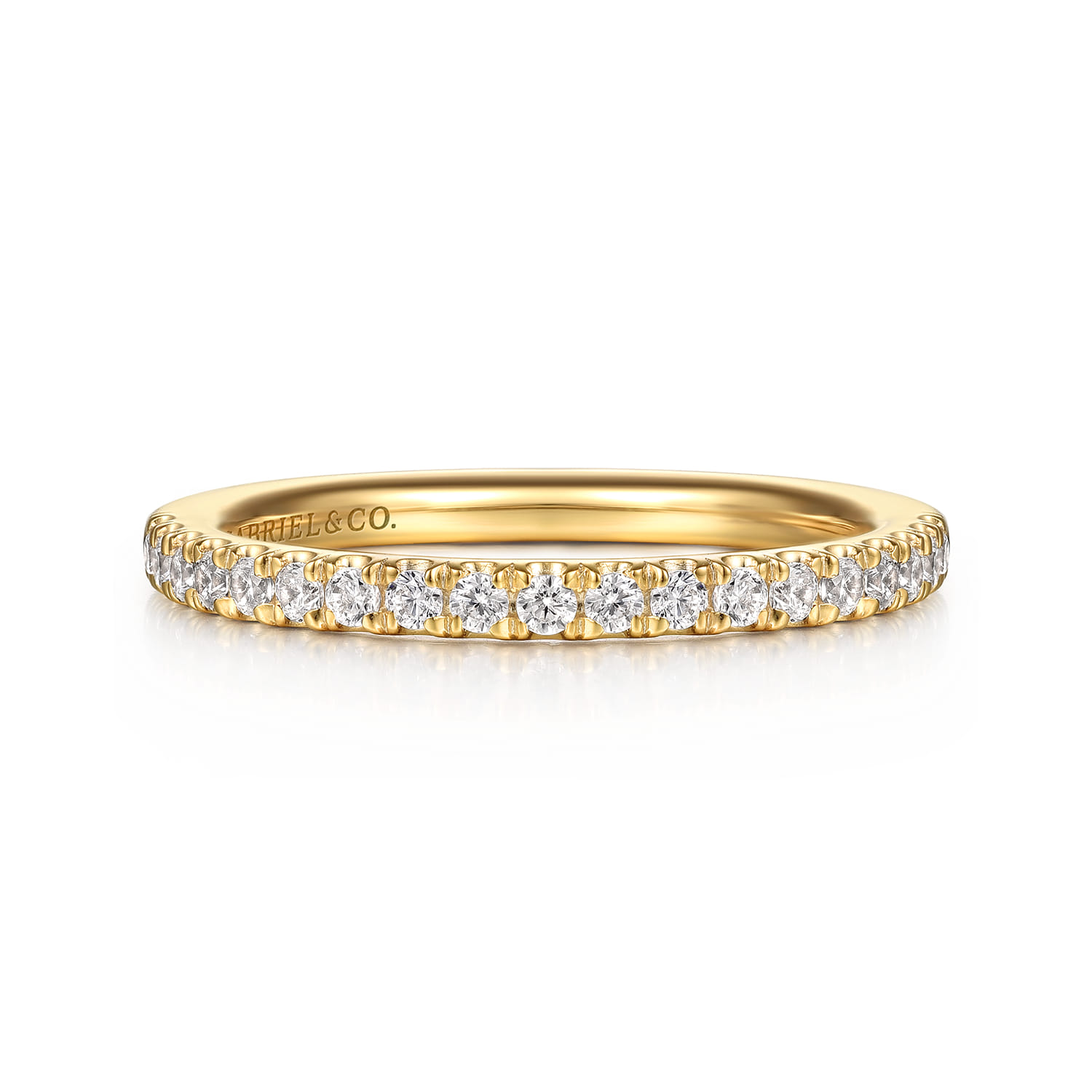 14K Yellow Gold Diamond Wedding Band - 0.25 ct - Shot 1