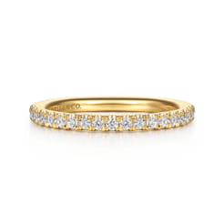 14K Yellow Gold Diamond Wedding Band