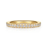 14K Yellow Gold Diamond Wedding Band - 0.25 ct