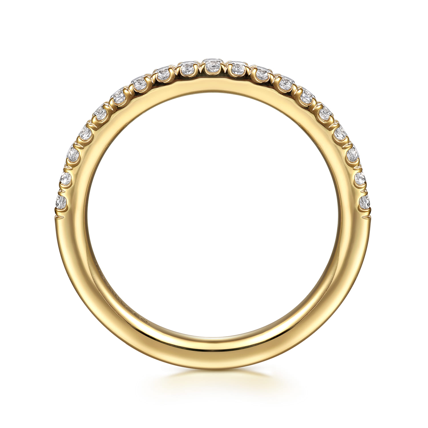 14K Yellow Gold Diamond Wedding Band - 0.25 ct - Shot 2