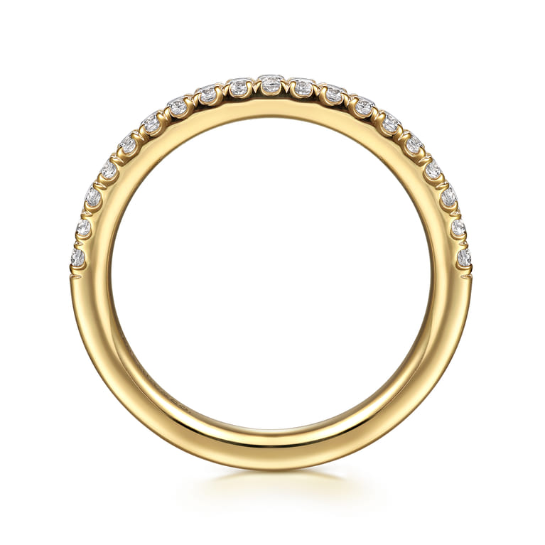 14K Yellow Gold Diamond Wedding Band - 0.25 ct - Shot 2