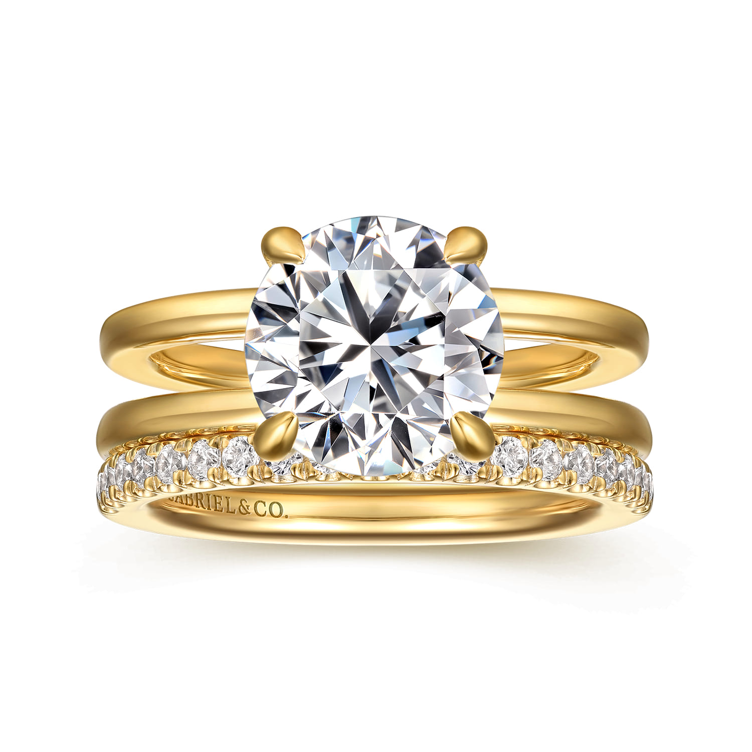 14K Yellow Gold Diamond Wedding Band - 0.25 ct - Shot 4
