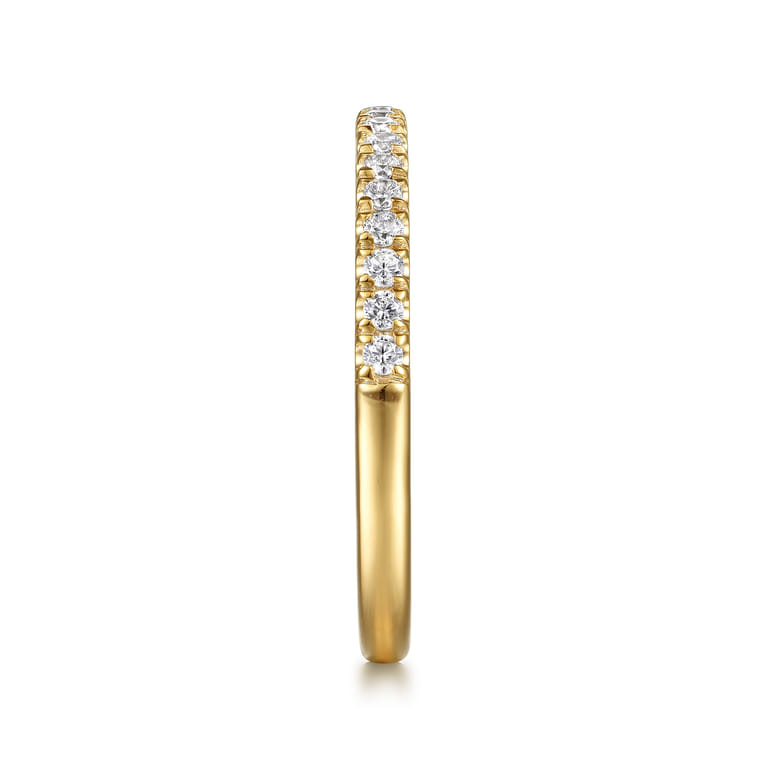 14K Yellow Gold Diamond Wedding Band - 0.25 ct - Shot 5