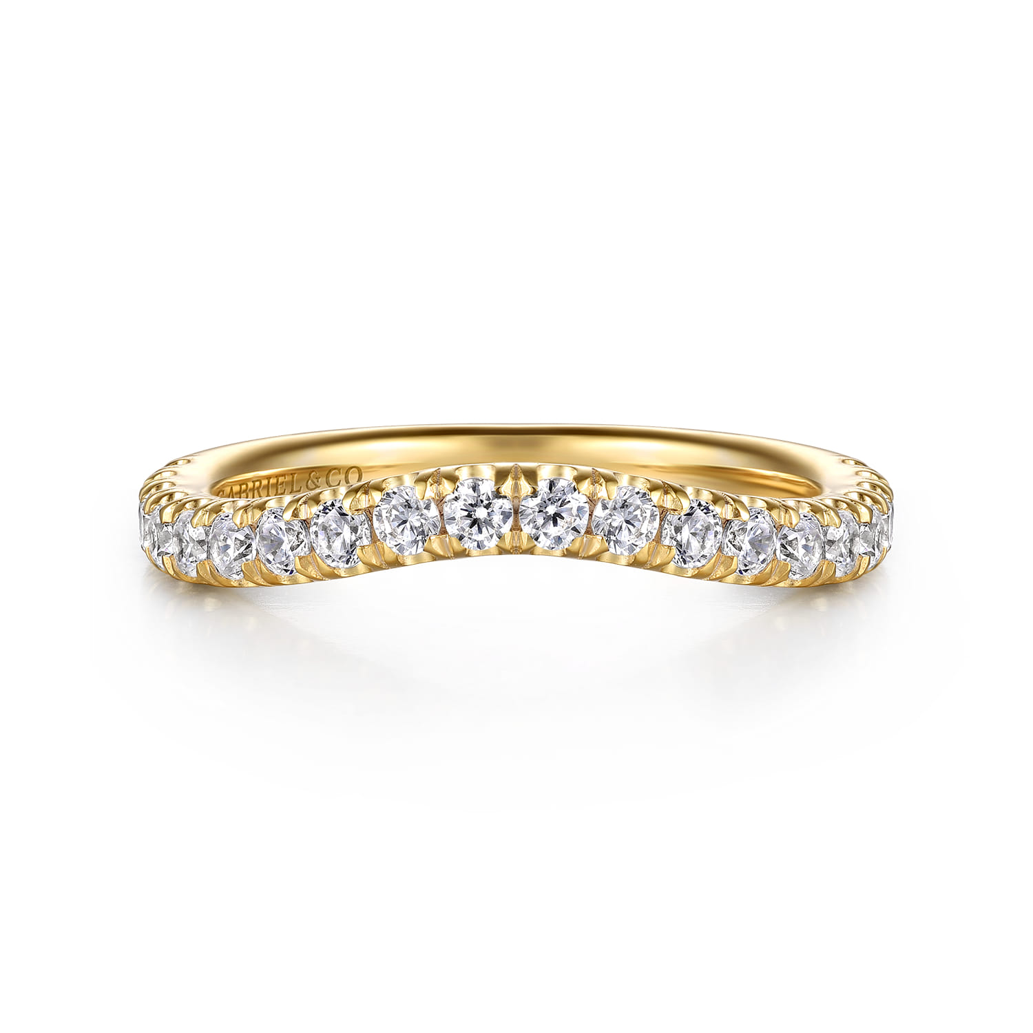 14K Yellow Gold Diamond Wedding Band - 0.5 ct - Shot 1