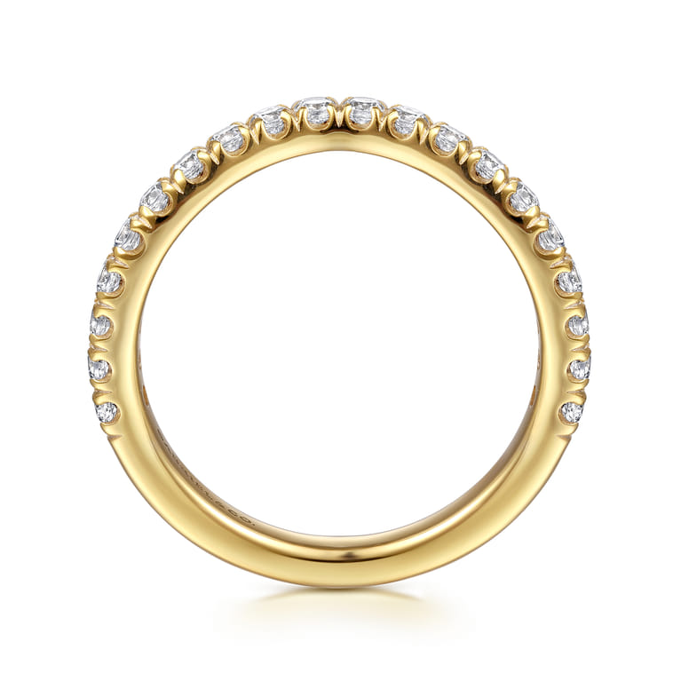 14K Yellow Gold Diamond Wedding Band - 0.5 ct - Shot 2