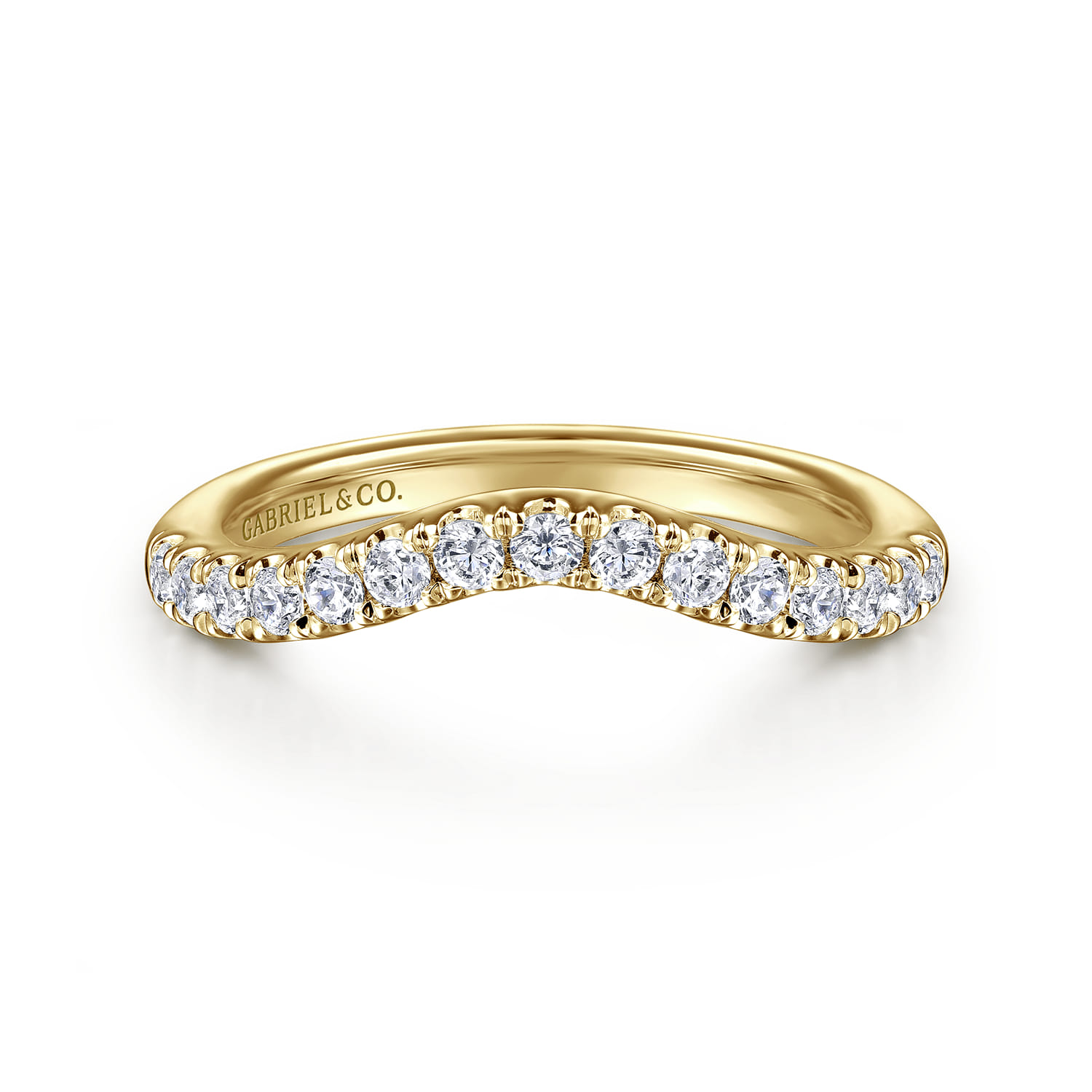 14K Yellow Gold Diamond Wedding Band - 0.4 ct - Shot 1