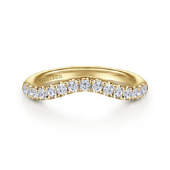 14K Yellow Gold Diamond Wedding Band