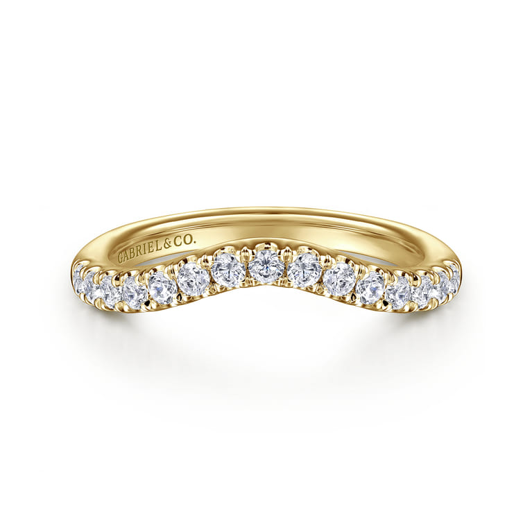 14K Yellow Gold Diamond Wedding Band - 0.4 ct - Shot 1