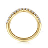 14K Yellow Gold Diamond Wedding Band - 0.4 ct