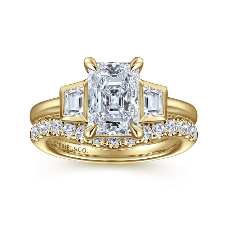 14K Yellow Gold Diamond Wedding Band - 0.4 ct - Shot 4