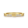 14K Yellow Gold Diamond Wedding Band - 0.18 ct
