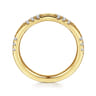 14K Yellow Gold Diamond Wedding Band - 0.18 ct