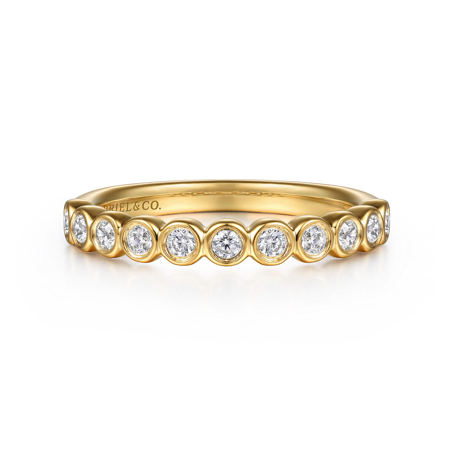 14K Yellow Gold Diamond Wedding Band - 0.3 ct - Shot 1