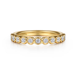 14K Yellow Gold Diamond Wedding Band