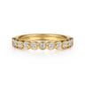 14K Yellow Gold Diamond Wedding Band - 0.3 ct