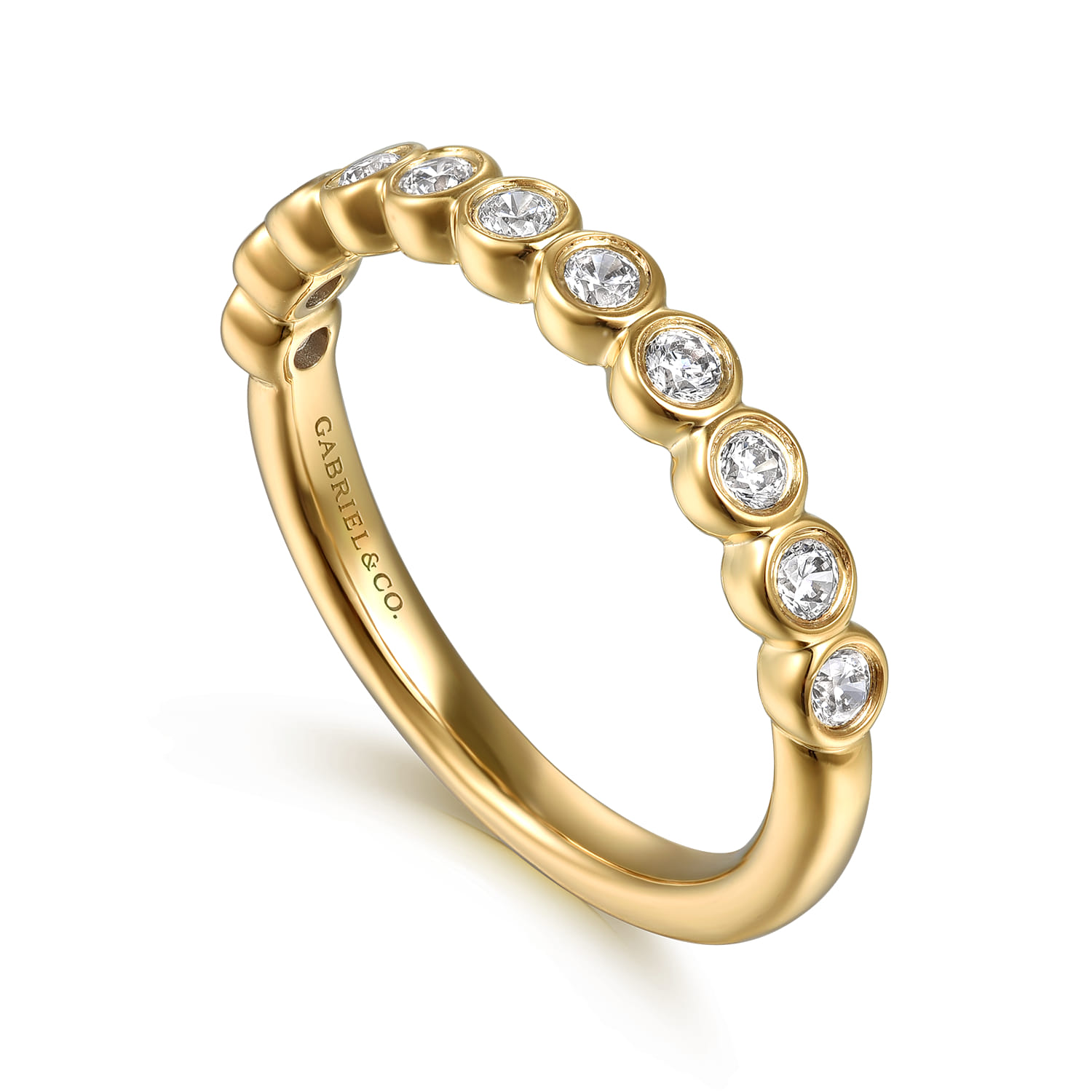 14K Yellow Gold Diamond Wedding Band - 0.3 ct - Shot 3