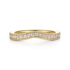 14K Yellow Gold Diamond Wedding Band