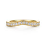 14K Yellow Gold Diamond Wedding Band - 0.3 ct