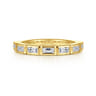 14K Yellow Gold Diamond Wedding Band - 0.5 ct