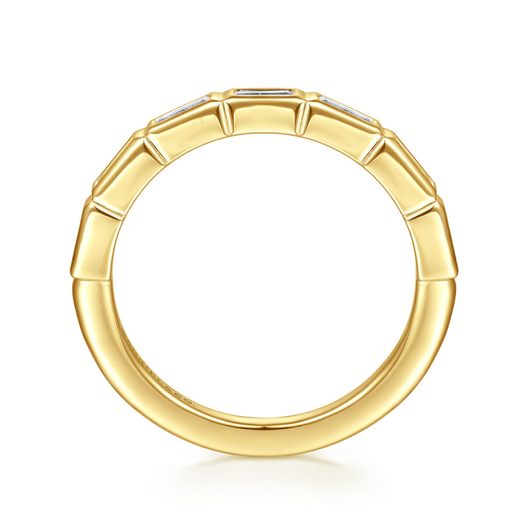 14K Yellow Gold Diamond Wedding Band - 0.5 ct - Shot 2