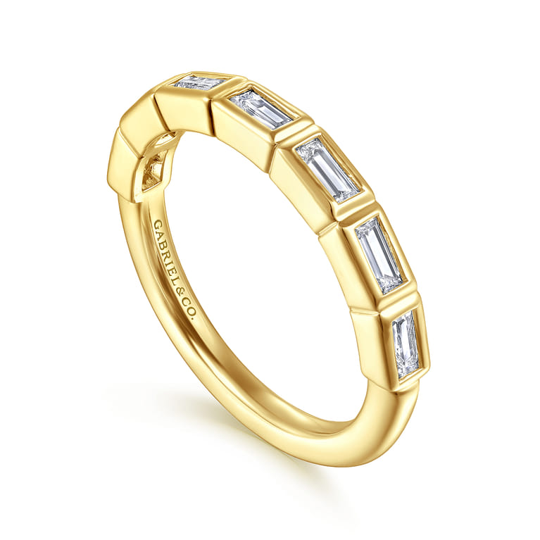 14K Yellow Gold Diamond Wedding Band - 0.5 ct - Shot 3