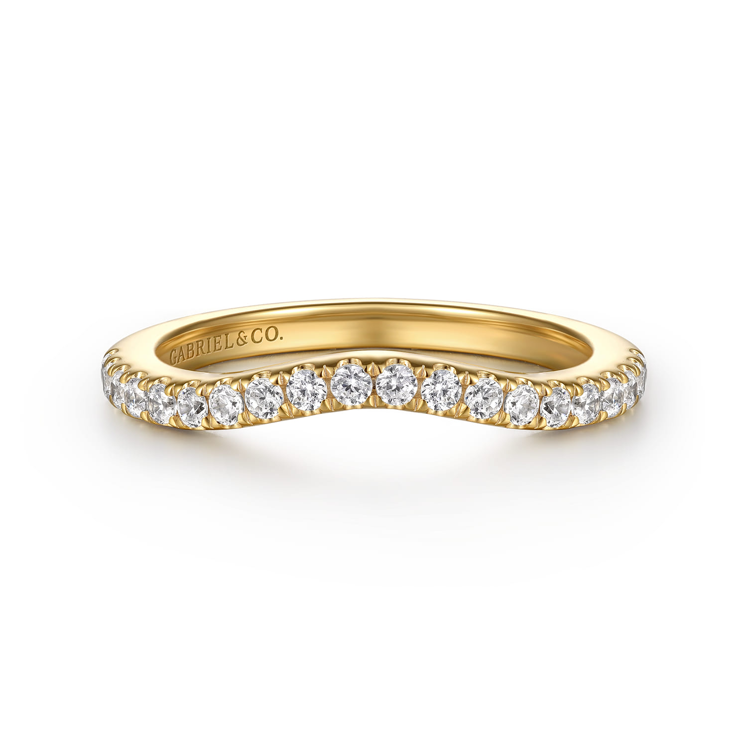 14K Yellow Gold Diamond Wedding Band - 0.3 ct - Shot 1