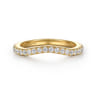 14K Yellow Gold Diamond Wedding Band - 0.3 ct