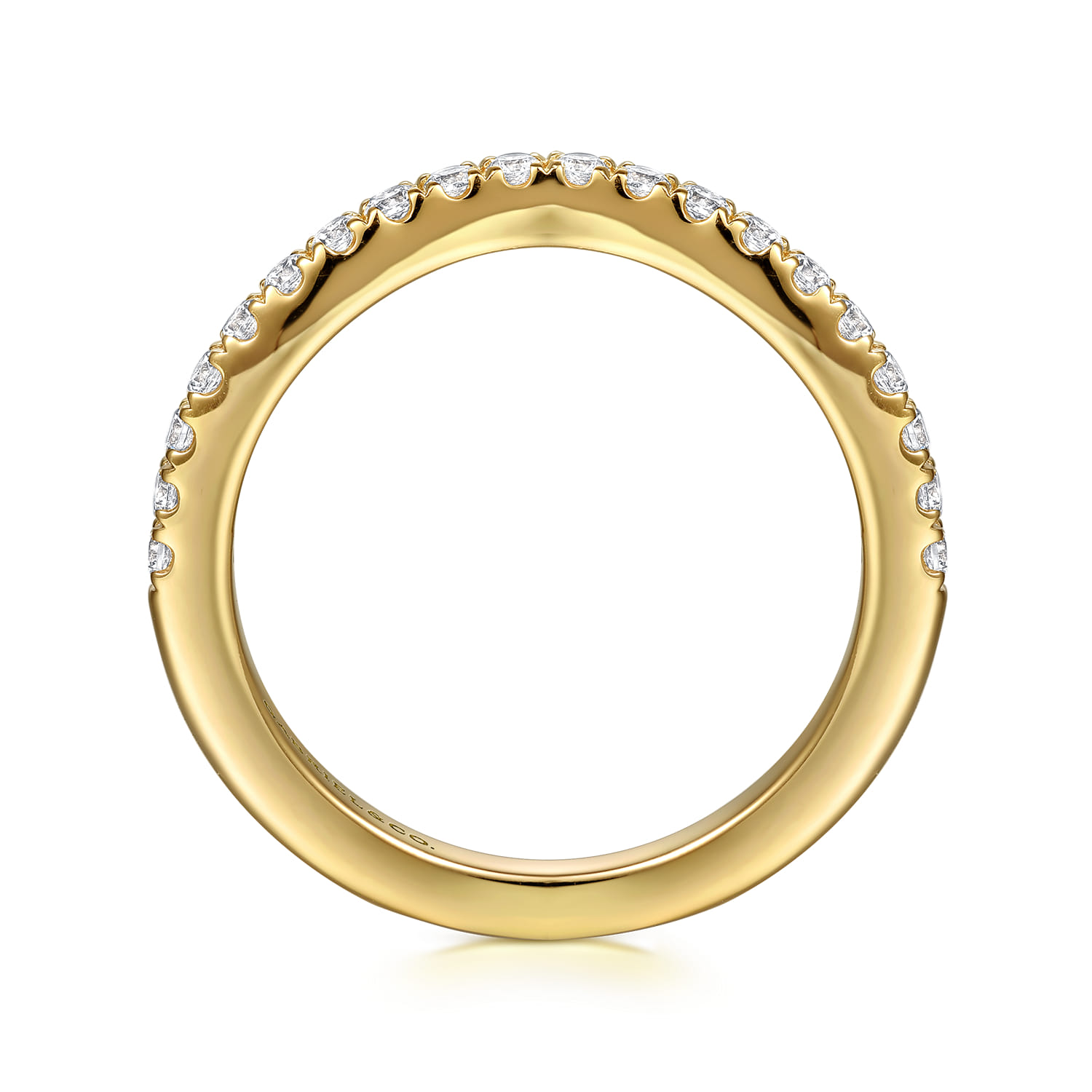 14K Yellow Gold Diamond Wedding Band - 0.3 ct - Shot 2