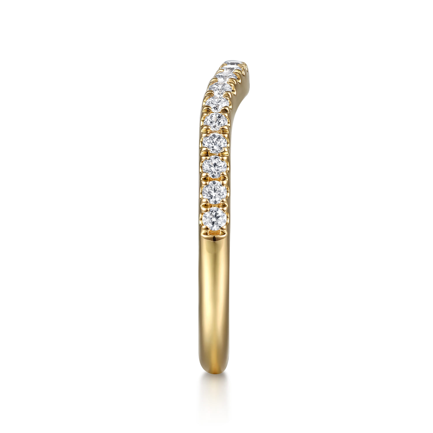 14K Yellow Gold Diamond Wedding Band - 0.3 ct - Shot 4