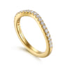 14K Yellow Gold Diamond Wedding Band - 0.3 ct