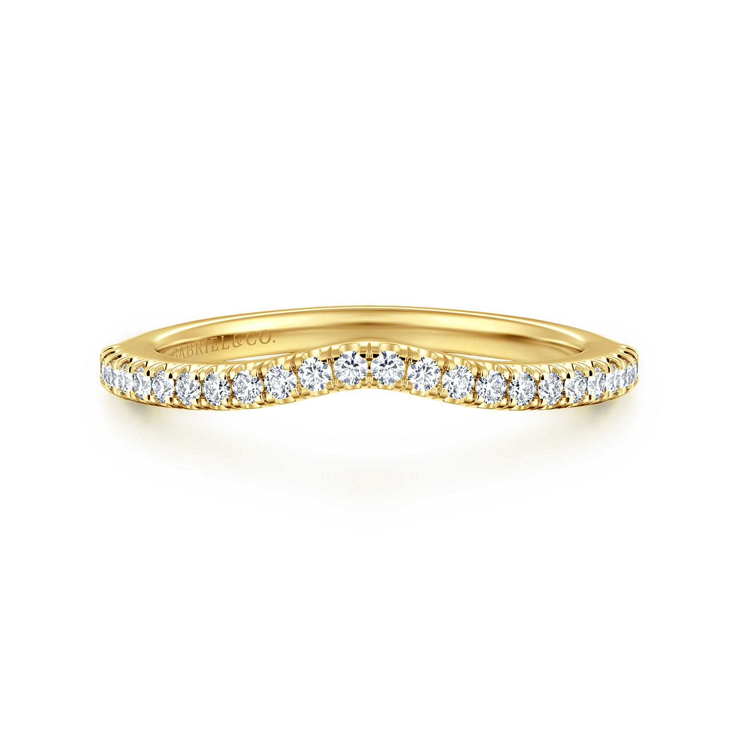 14K Yellow Gold Diamond Wedding Band - 0.18 ct - Shot 1