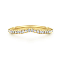 14K Yellow Gold Diamond Wedding Band