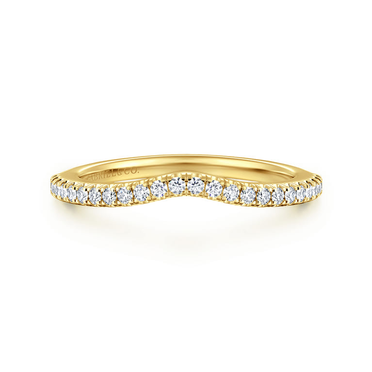 14K Yellow Gold Diamond Wedding Band - 0.18 ct - Shot 1