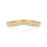 14K Yellow Gold Diamond Wedding Band - 0.18 ct