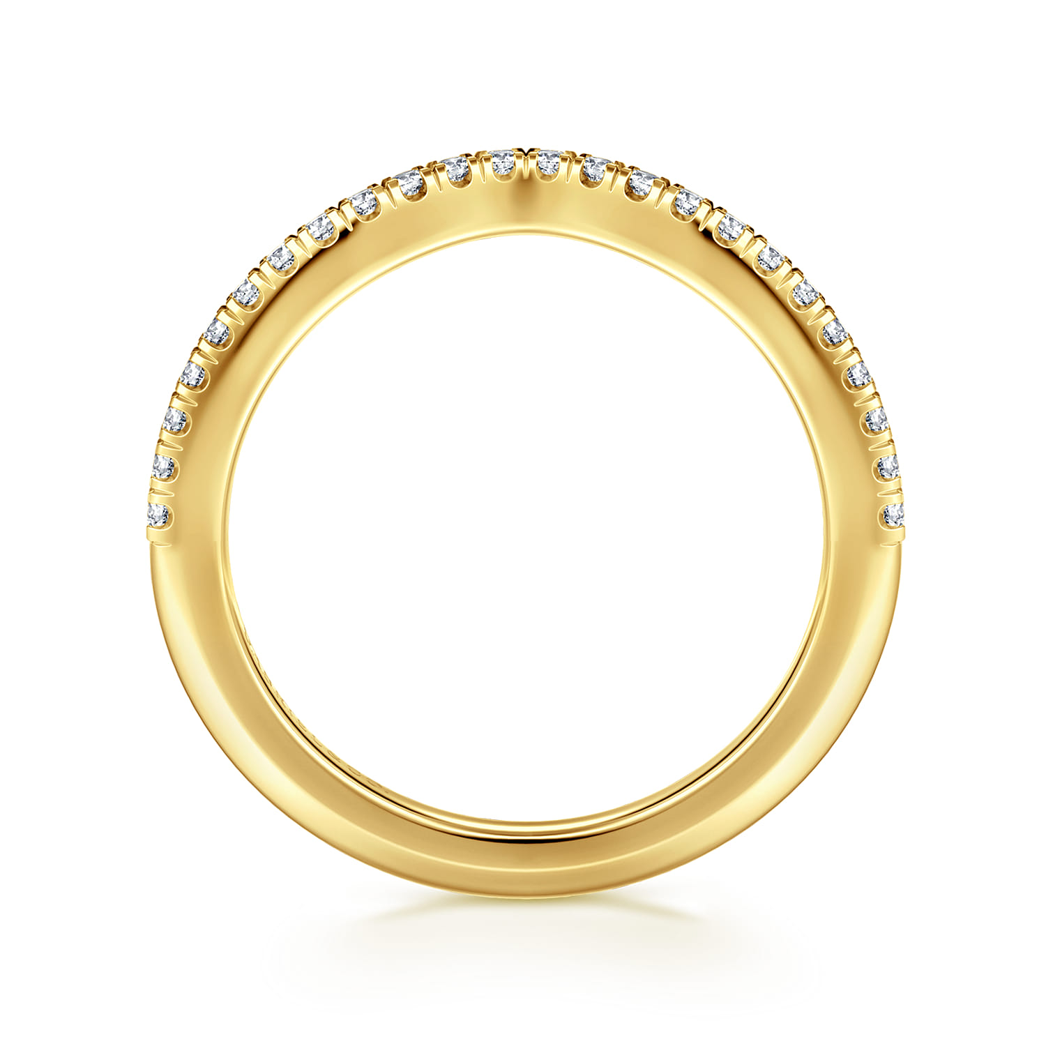14K Yellow Gold Diamond Wedding Band - 0.18 ct - Shot 2