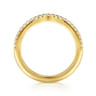 14K Yellow Gold Diamond Wedding Band - 0.18 ct