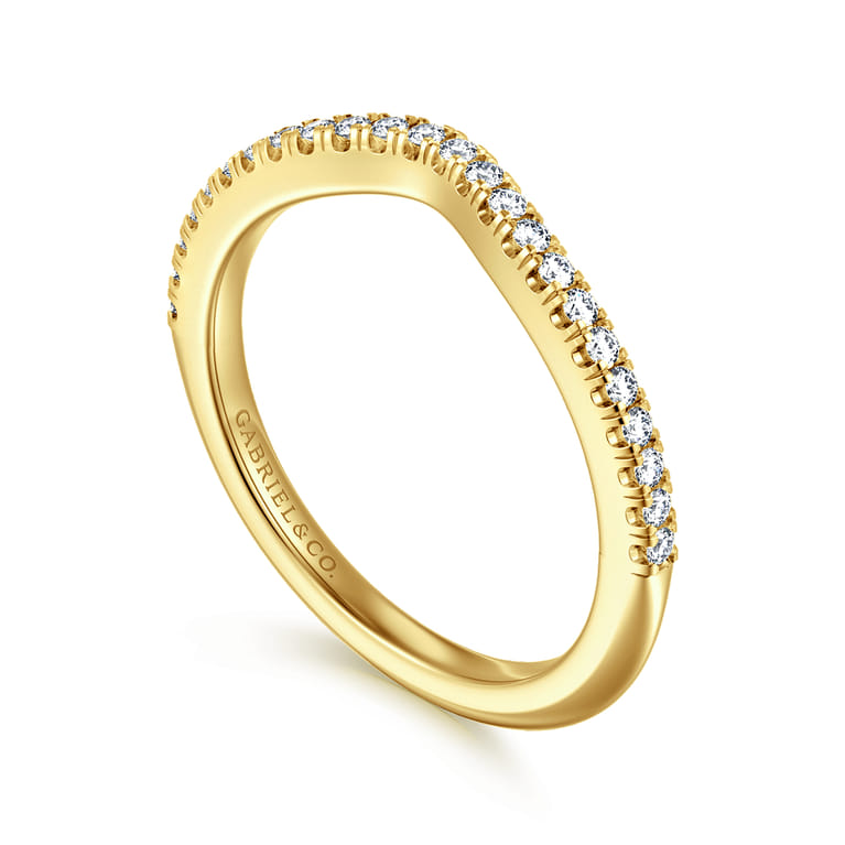 14K Yellow Gold Diamond Wedding Band - 0.18 ct - Shot 3