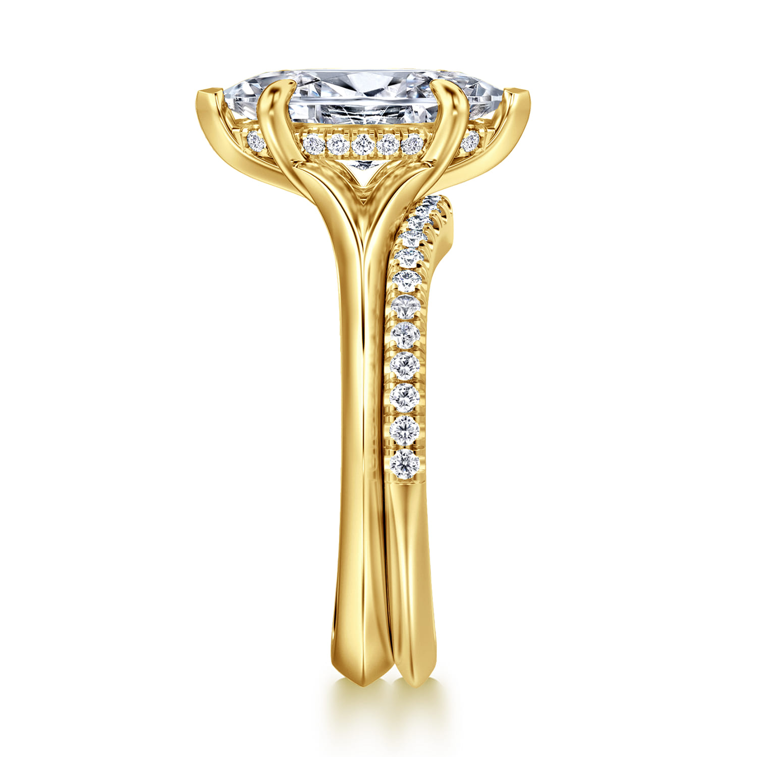 14K Yellow Gold Diamond Wedding Band - 0.18 ct - Shot 4